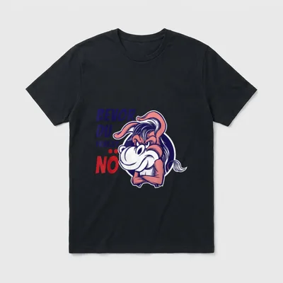 Statement Sturer Esel Bevor T-Shirt – Klassisches T-Shirt in Schwarz