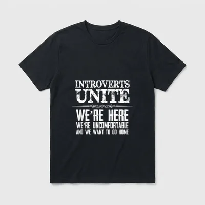 Introvertierte Geschenke Introverts Unite T-Shirt – Klassisches T-Shirt in Schwarz
