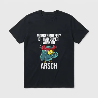 Lustiges Morgenmuffel ich hab T-Shirt – Klassisches T-Shirt in Schwarz