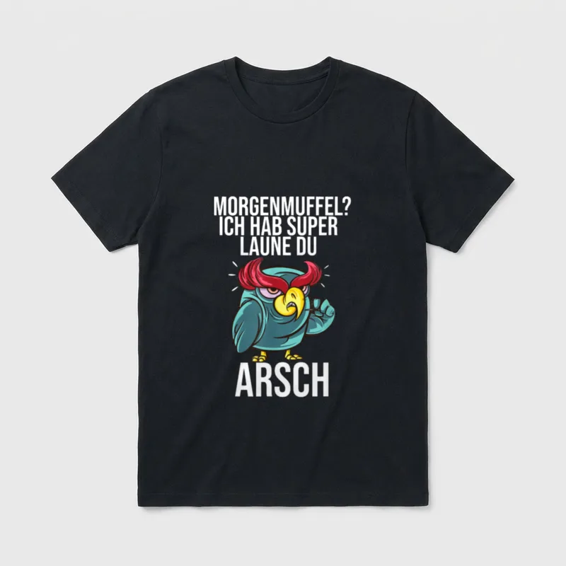 Lustiges Morgenmuffel ich hab T-Shirt – Klassisches T-Shirt in Schwarz