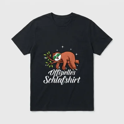 lustiges Faultier offizielles Schlaf T-Shirt – Klassisches T-Shirt in Schwarz