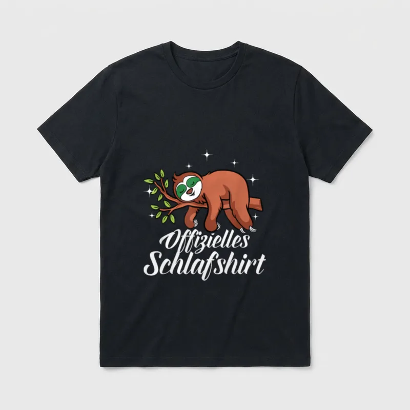 lustiges Faultier offizielles Schlaf T-Shirt – Klassisches T-Shirt in Schwarz