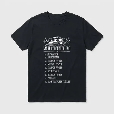 Landwirt Trekker Spruch Bauer T-Shirt – Klassisches T-Shirt in Schwarz