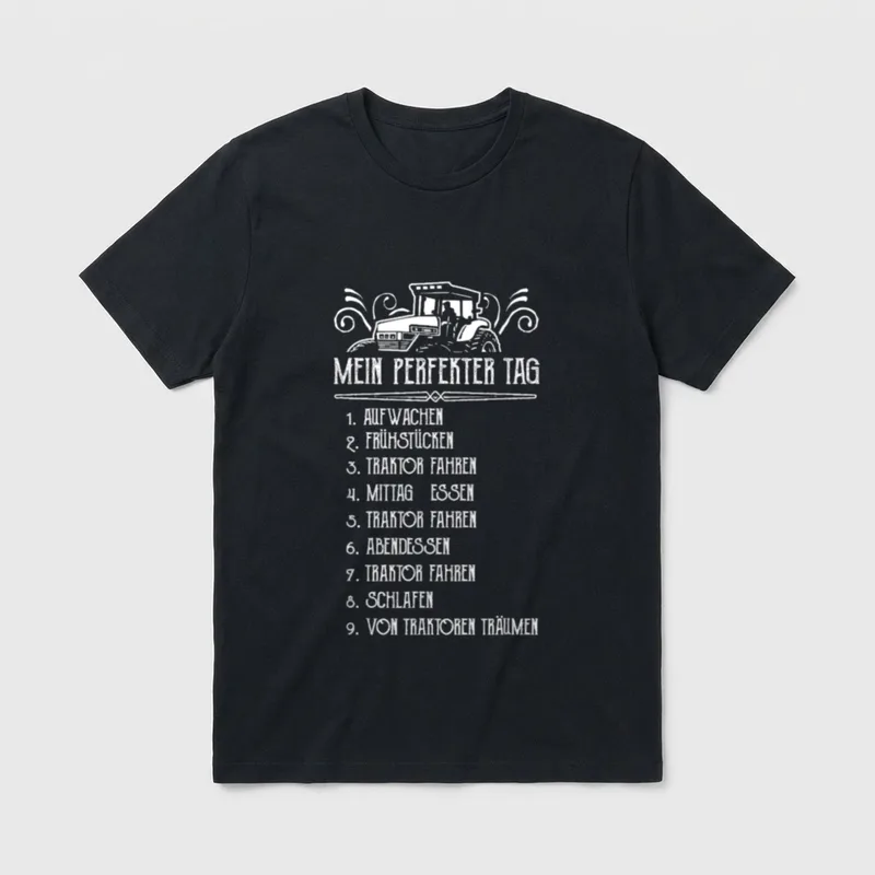 Landwirt Trekker Spruch Bauer T-Shirt – Klassisches T-Shirt in Schwarz