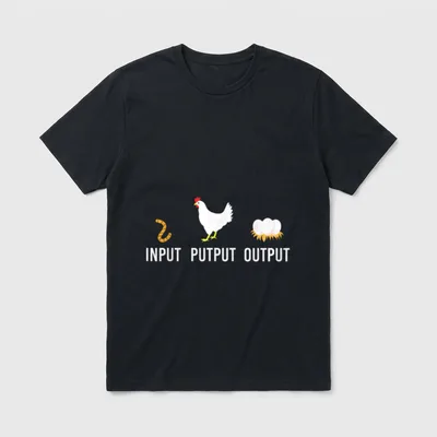 Input Putput Output Lustiges T-Shirt – Klassisches T-Shirt in Schwarz
