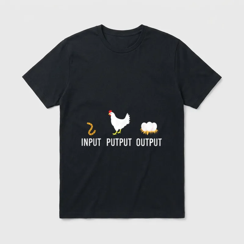 Input Putput Output Lustiges T-Shirt – Klassisches T-Shirt in Schwarz