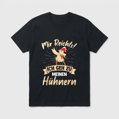 Lustig Hennen Landwirt Mir T-Shirt – Klassisches T-Shirt in Schwarz