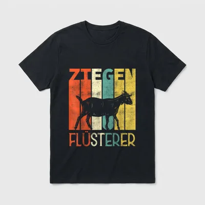 Ziegen Flüsterer Lustiges Landwirt T-Shirt – Klassisches T-Shirt in Schwarz