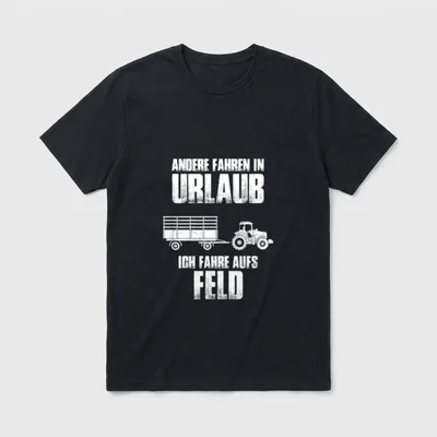 Traktor Landwirt Trecker Motiv T-Shirt – Klassisches T-Shirt in Schwarz