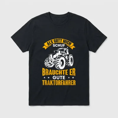 Trecker & Landwirtschaft Designs T-Shirt – Klassisches T-Shirt in Schwarz