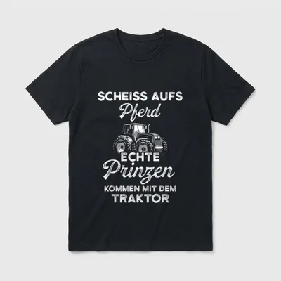 Lustiges Traktor Landwirte Bauern T-Shirt – Klassisches T-Shirt in Schwarz