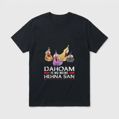 Hühnerliebhaber Bayrischer Huhn Spruch T-Shirt – Klassisches T-Shirt in Schwarz