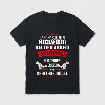 Landwirt Traktor mit Spruch T-Shirt – Klassisches T-Shirt in Schwarz