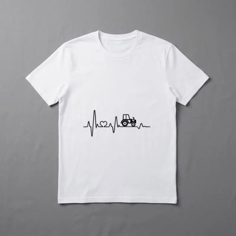 Herzschlag Traktor Trecker Landwirt T-Shirt – Klassisches T-Shirt in Schwarz