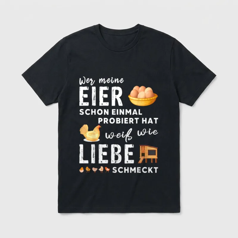 Hühnerzüchter Spruch Bauer Hühnerwirt T-Shirt – Klassisches T-Shirt in Schwarz