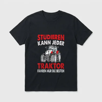 Lustige Landwirt Trecker Traktor T-Shirt – Klassisches T-Shirt in Schwarz