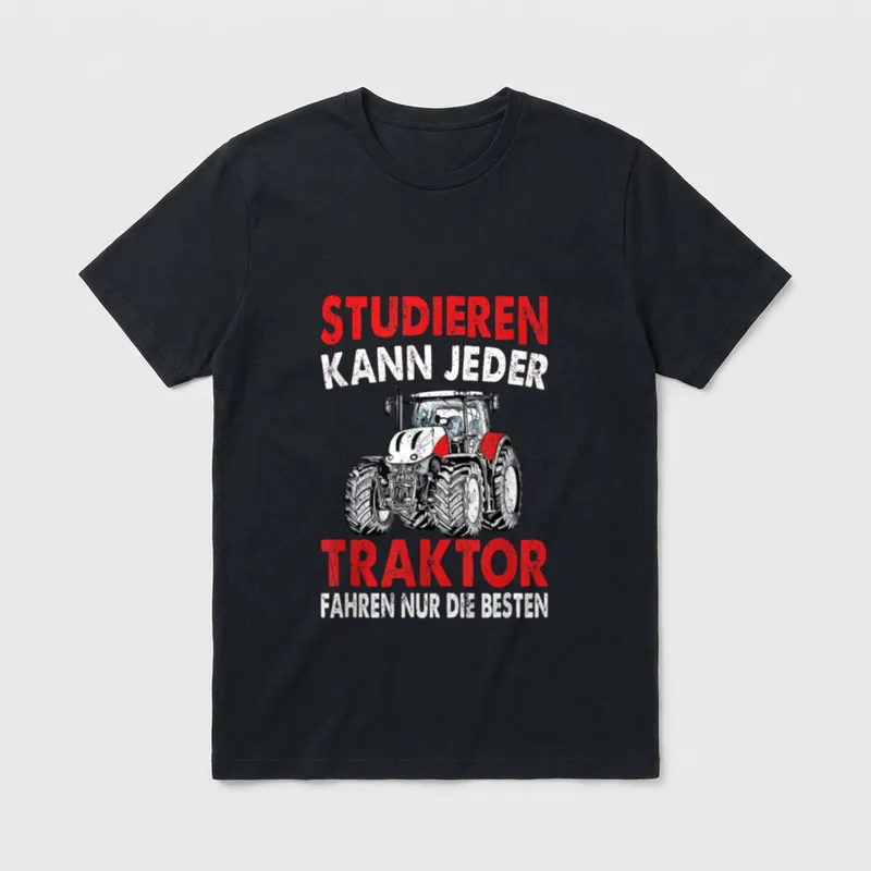 Lustige Landwirt Trecker Traktor T-Shirt – Klassisches T-Shirt in Schwarz