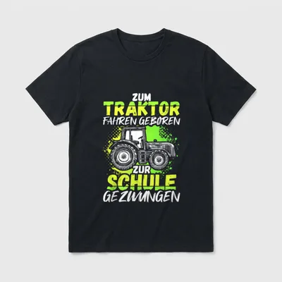 Zum Traktor Fahren Geboren T-Shirt – Klassisches T-Shirt in Schwarz