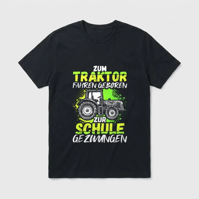 Zum Traktor Fahren Geboren T-Shirt – Klassisches T-Shirt in Schwarz