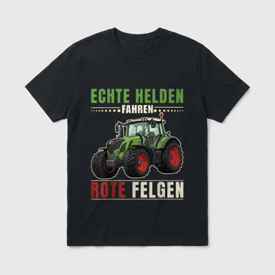 Echte Helden Fahren rote T-Shirt – Klassisches T-Shirt in Schwarz