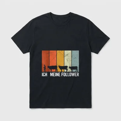 Ich Meine Follower Rind T-Shirt – Klassisches T-Shirt in Schwarz
