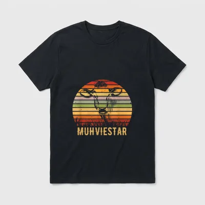 Muhviestar Kuh Kühe Lustiges T-Shirt – Klassisches T-Shirt in Schwarz