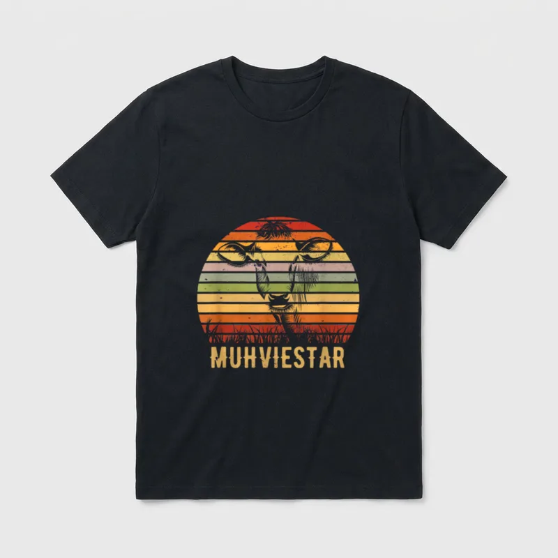 Muhviestar Kuh Kühe Lustiges T-Shirt – Klassisches T-Shirt in Schwarz