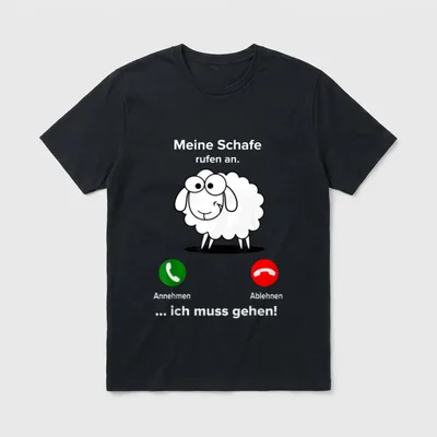 Schafe lustiges Schäfer Landwirt Bauer T-Shirt – Klassisches T-Shirt in Schwarz