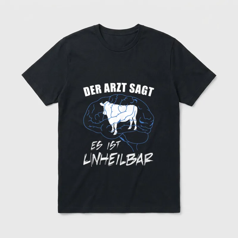Landwirt Bäuerin Lustige Kuh T-Shirt – Klassisches T-Shirt in Schwarz