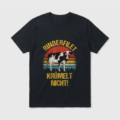 Rinderfilet Krümelt Nicht! Grillmeister T-Shirt – Klassisches T-Shirt in Schwarz