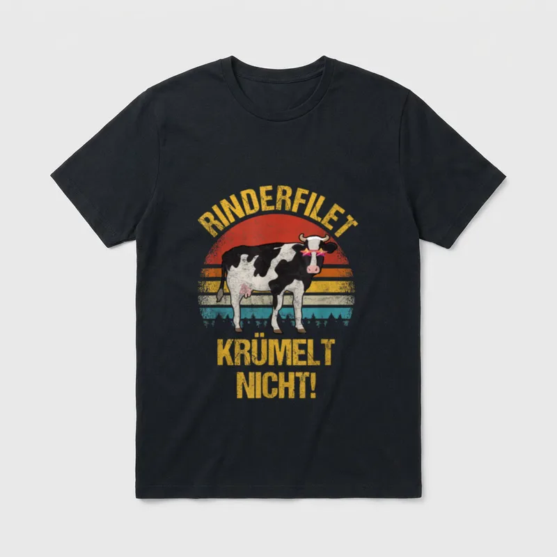 Rinderfilet Krümelt Nicht! Grillmeister T-Shirt – Klassisches T-Shirt in Schwarz