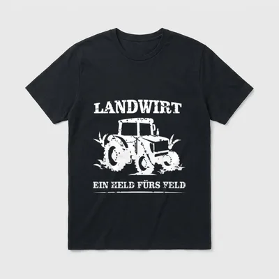 Lustiges Traktor Design Trecker T-Shirt – Klassisches T-Shirt in Schwarz