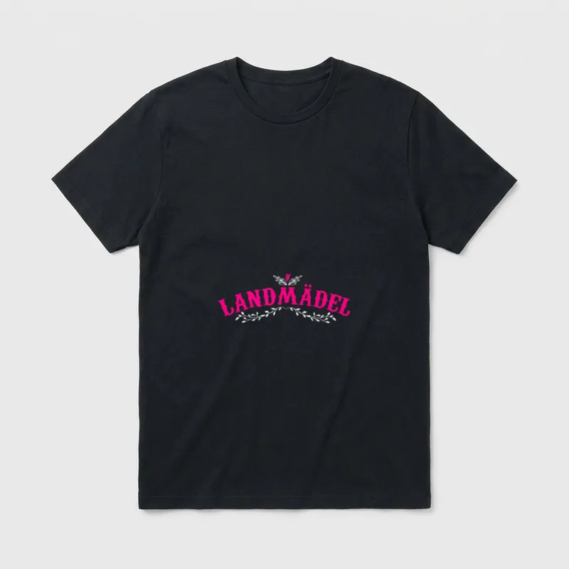 Landmädel Bäuerin Landwirtin Bauernhof T-Shirt – Klassisches T-Shirt in Schwarz
