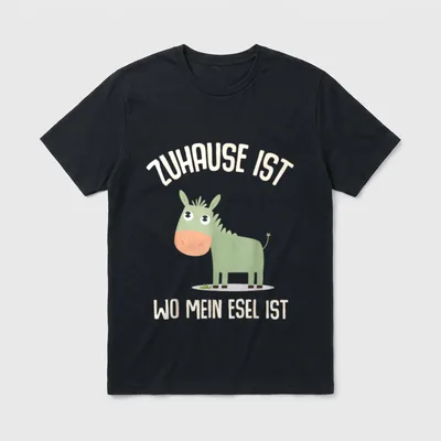 Esel Landwirt Bauer Bauernhof T-Shirt – Klassisches T-Shirt in Schwarz