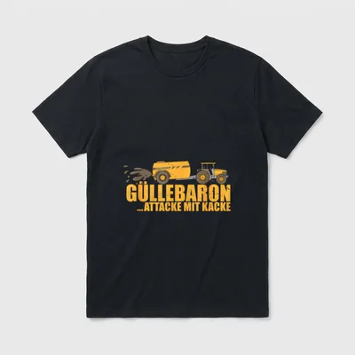 Land Dorf Gülle Güllebaron T-Shirt – Klassisches T-Shirt in Schwarz