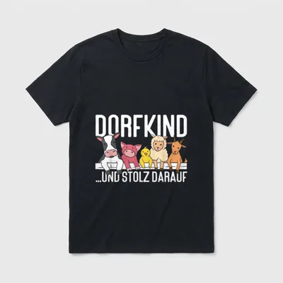 Dorfkind ...Und Stolz Darauf T-Shirt – Klassisches T-Shirt in Schwarz