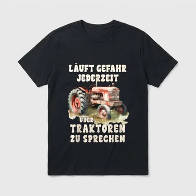 ApiDesign Traktor Liebhaber Landwirt T-Shirt – Klassisches T-Shirt in Schwarz