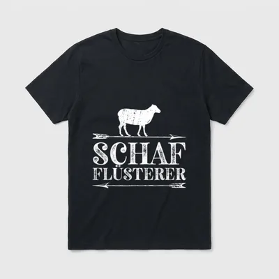 Schafflüsterer Lustiges Landwirt Bauer T-Shirt – Klassisches T-Shirt in Schwarz