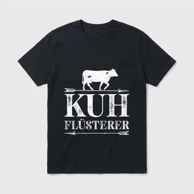 Kuhflüsterer Lustiges Landwirt Bauer T-Shirt – Klassisches T-Shirt in Schwarz