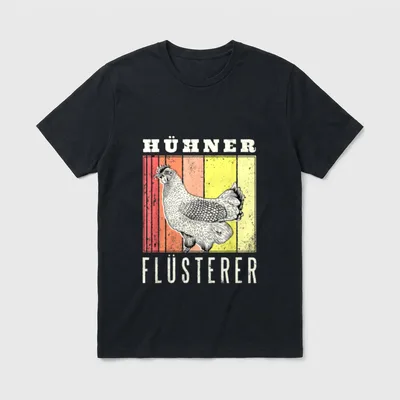 Hühnerflüsterer Lustiges Huhn Landwirt T-Shirt – Klassisches T-Shirt in Schwarz