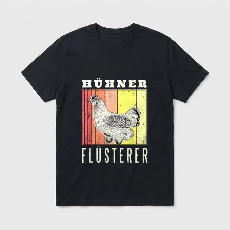 Hühnerflüsterer Lustiges Huhn Landwirt T-Shirt – Klassisches T-Shirt in Schwarz