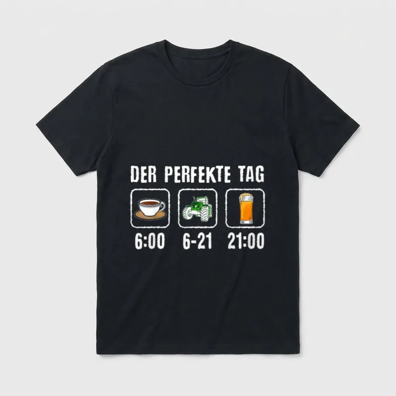 Landwirt Perfekter Tag lustiges T-Shirt – Klassisches T-Shirt in Schwarz