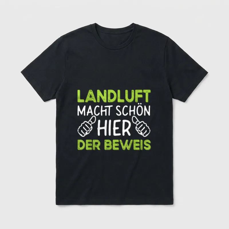 Lustiges Landwirt Bauer Dorfkind T-Shirt – Klassisches T-Shirt in Schwarz