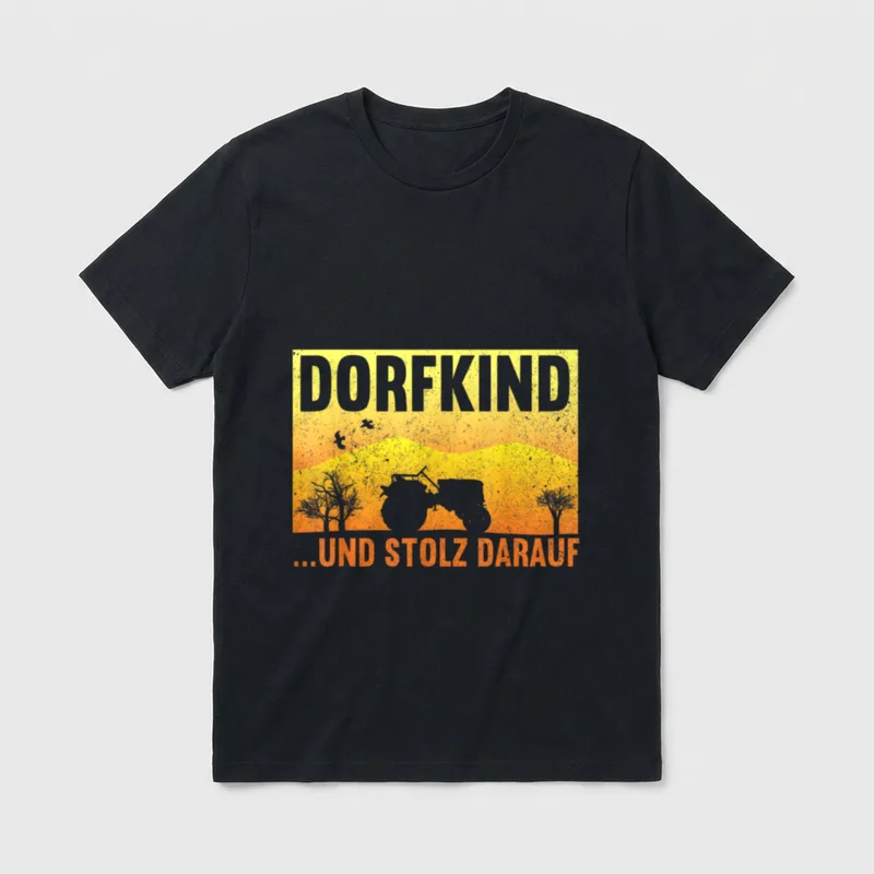 Dorfkind ...Und Stolz Darauf Lustiges T-Shirt – Klassisches T-Shirt in Schwarz