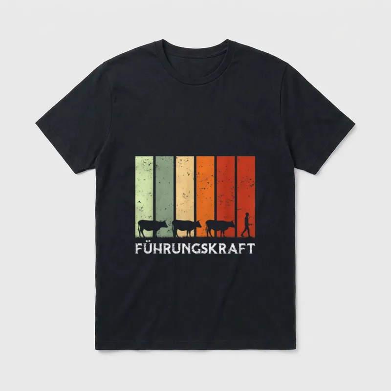 Führungskraft Landwirt Kuh Rinder T-Shirt – Klassisches T-Shirt in Schwarz