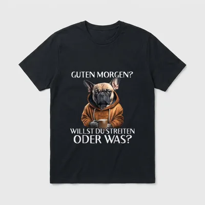 Lustiges Französiche Bulldogge T-Shirt – Klassisches T-Shirt in Schwarz