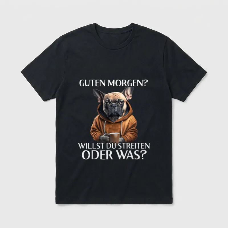 Lustiges Französiche Bulldogge T-Shirt – Klassisches T-Shirt in Schwarz