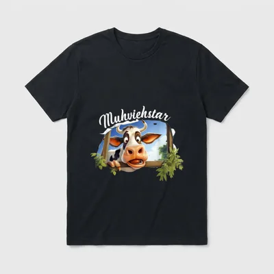 Lustiges Landwirt Bauer Rinder T-Shirt – Klassisches T-Shirt in Schwarz