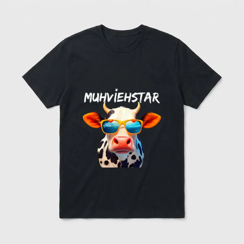 Landwirt Bauer Muhviehstar lustiges T-Shirt – Klassisches T-Shirt in Schwarz
