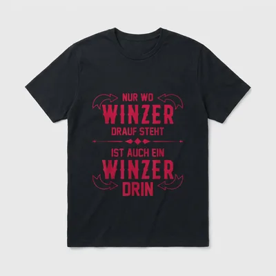 Weinbauer Winzer Wein Weintrauben Beruf T-Shirt – Klassisches T-Shirt in Schwarz